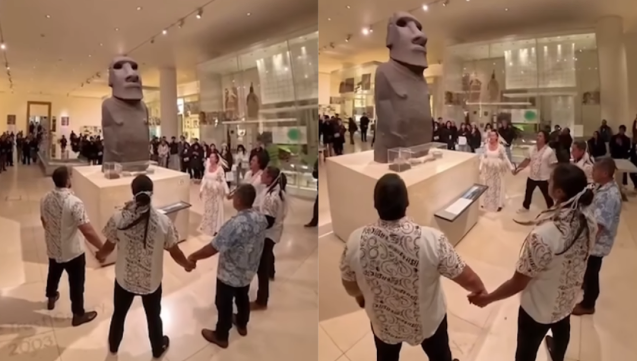/actualidad/representantes-de-rapa-nui-realizan-saludo-ceremonial-al-moai-en-el-museo