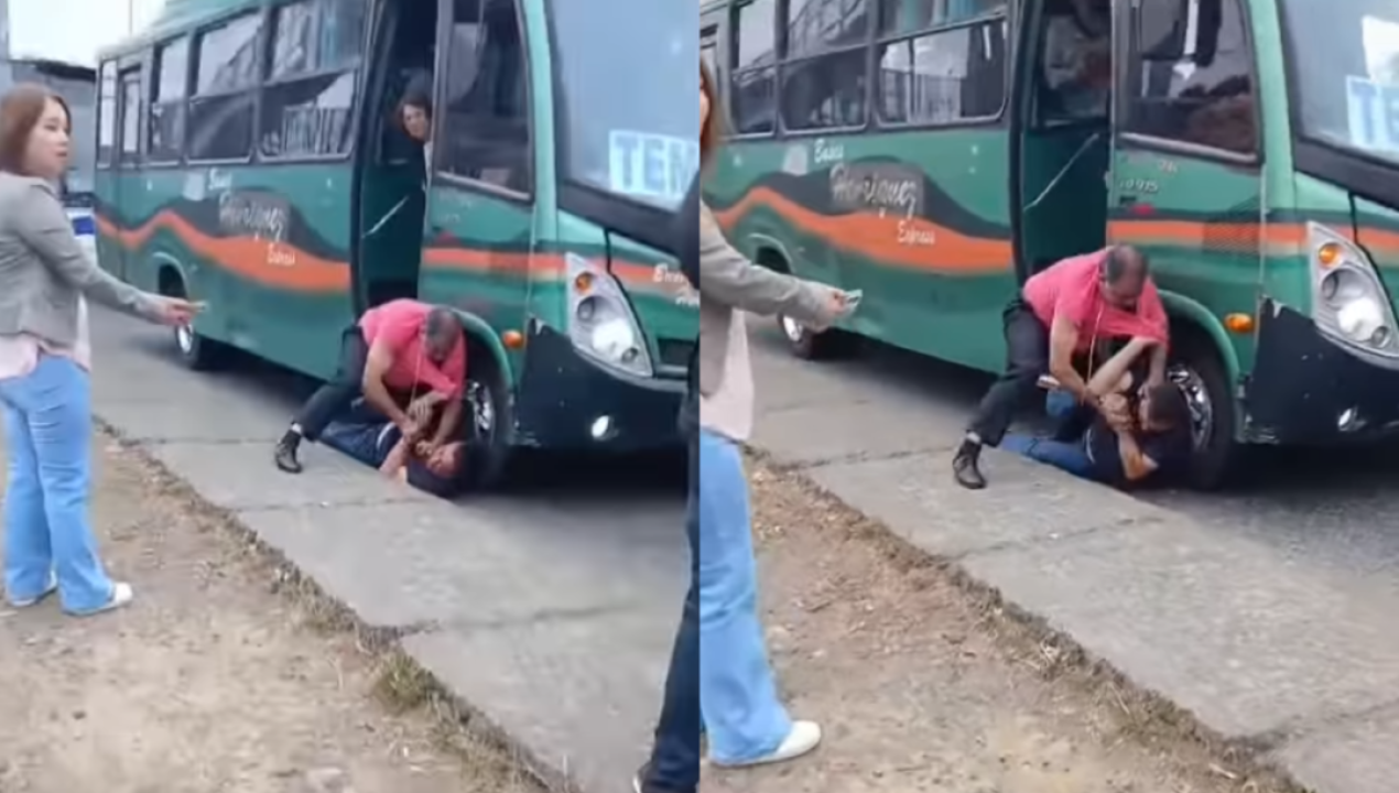 /regionales/conductores-de-buses-protagonizan-violenta-pelea-con-pasajeros-a-bordo-en